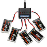 Bateria de lítio XF POWER 3.7V 680mAh 30C 1S com conector PH 2.0 e carregador de bateria
