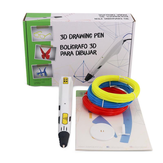 Caneta de impressão 3D D9 com filamento para presente de aprendizado para crianças com adaptador de energia EU Plug/US Plug + baixa temperatura