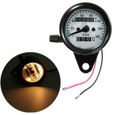 Velocímetro de odómetro doble para motocicleta, mecánico, universal, impermeable, blanco