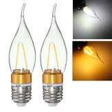 مصباح LED لفلامينت إديسون E27 E14 E12 B22 B15 2W بلاستيك وألومنيوم بيور وايت وارم وايت اللون AC220V