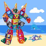 Çocuk Oyuncakları, Eğitici 3D Tuğla Aydınlatır DIY Manyetik Kare Üçgen Altıgen Yapı Taşları