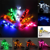 1 par de cordones de zapatos de nylon con luz LED intermitente