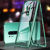 Bakeey с Объектив протектором Магнитная откидная двусторонняя закаленное стекло металлическое полное покрытие Чехол для OnePlus 8 Pro