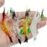 5 piezas de señuelos de pesca de camarones suaves con gancho Jig, señuelo artificial luminoso para bajo trucha agua dulce salada