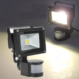 10W Θερμό λευκό 800LM PIR Motion Sensor Outdoor Flood Lamp 85-265V AC