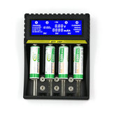 Cargador inteligente universal de LCD para batería Ni-MH Ni-CD 18650 Li-ion de 9V AA AAA mucho