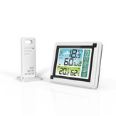 YUIHome WP6950 433 MHz Touchscreen für den Außen- und Außenbereich Drahtlose Wetterstation Farbe LCD HTN-Display IPX4 Hygrometer Thermometer Außenvorhersage Sensor Uhr
