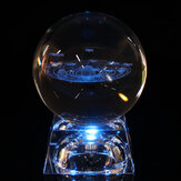 Base cuadrada de metal para la decoración de bola de grabado de cristal del sistema solar de 60 mm