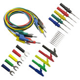 Kit de cabos de teste P1036B com conectores de bana para plugues bana de 4 mm para multimetros. Compatível com sondas de clip de teste tipo U.