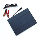 Painel Solar Portátil de Silício Policristalino de 5W 18V com Clip de Bateria DC5521