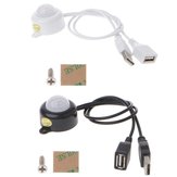 Interrupteur de capteur de mouvement infrarouge PIR pour corps humain USB pour bande LED DC5-24V
