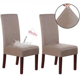 2 capas para cadeiras extensíveis, impermeáveis ​​e removíveis, protetor de assentos macios, capa para cadeira de jantar, casamentos, banquetes, festas, decoração de cadeiras de cozinha