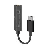 SHANLING UA1 USB DAC AMP HiFi Audio ES9218P Чип адаптеры Type-C на кабель 3,5 мм PCM 32/384 и DSD256 для Android Windows