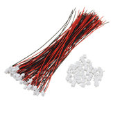 Excellway® 100 stuks Mini Micro JST 1,5 mm ZH 2-pins connector plug met draden kabels 150mm