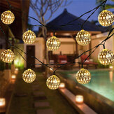 5M / 6.5M / 7M LED Solar Cadena de luz de jardín al aire libre Linterna colgante marroquí Hada Lámpara
