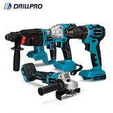 Drillpro 1 Készlet 800N.M Elektromos Behajtócsavarozó, Kalapács, Elektromos Fúró, Szögcsiszoló akkumulátorral/akkumulátor nélkül