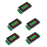5Pcs 1S-8S Single 3.7V Lithium Battery Capacity Indicator Module 4.2V Green Display Electric Vehicle Battery Power Tester Li-ion