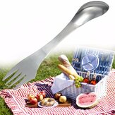 3 in 1 Metal Spork Spoon Fork Cutlery Utensil Multifunction Stainless Steel Tableware Outdoor Portable Camping Picnic Gadget