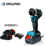 Drillpro 20+1ギア無ブラシ電動ドライバー1000W 4000rpmエルゴノミックデザインMak 20Vバッテリーと互換性を持ち長時間使用に最適重いタスクに対応