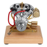 محرك غاز Shovelhead R31 V2 Double Cylinder نموذج STEM لعبة العلوم التطبيقية