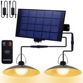 1/2/3/4 Cabeça LED Solar Pingente Luz IP65 Impermeável Exterior Interior Controle Remoto Lâmpada Solar para Varanda de Jardim
