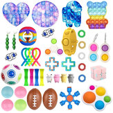 44-teiliges Fidget Antistress Spielzeugset als Geschenk für Erwachsene und Kinder, squishy sensorische Antistress-Bubble-Puzzle-Spielzeuge zur Entspannung