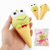 YunXin Squishy Ice Cream Cone Cartoon Frog Pudding Puppy Cute Collection Gift Decor Soft Toy 