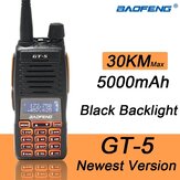 Baofeng GT-5 10 W-os walkie-talkie kétirányú sonka rádió Flash könnyű kettős PTT HF adó-vevő 30KM nagy hatótávolságú hordozható rádiók frissítése