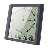 Relógio de parede eletrónico digital multifuncional inteligente e criativo com amplo ecrã, despertador, termómetro e higrómetro para uso doméstico