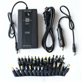 12-24V 120W DC USB-порт LED Дисплей Авто Зарядное устройство Регулируемый адаптер питания Набор 32 съемных разъемов вилки для ноутбука Ноутбук