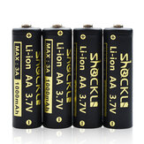 4PCS SHOCKLI 14500 1000mAh 3.7V Li-ion Rechargeable Batteries AA Battery Lithium Cell for LED Flashlight Headlamps Toys