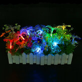 Zasilany baterią 2.5M 10 LED Fiber Fairy String Light na wesele świąteczne dekoracje