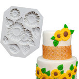 Forma do ciasta z silikonu do żywności DIY Chocalate Cookies Ice Tray Narzędzie do pieczenia w kształcie kwiatów i liści