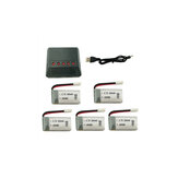 Conjunto de carregador de bateria Lipo 5PCS 3.7V 300mAh 25C para H8 H22 Eachine H8 mini RC Quadcopter