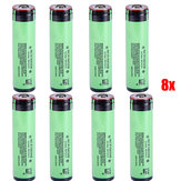 3.7v bateria de lítio recarregável 3400mAh protegidos NCR18650B 8pcs