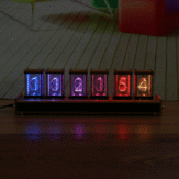 EleksMaker® EleksTube 6-битный бамбук Набор Time Electronic LED Luminous Glows Трубка Часы Time Flies Lapse