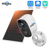 Hiseeu CG6 Kamery zewnętrznej WiFi Solar 3MP Bezprzewodowa kamera nocna z detekcją PIR Monitorowanie telefoniczne Dwukierunkowa komunikacja wodoodporna Akumulator do ładowania Monitorowanie kamery