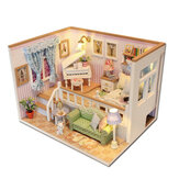 Hoomeda M026 DIY Деревянный кукольный домик из-за тебя Миниатюрный кукольный домик LED Огни