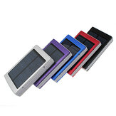 Carregador de energia solar portátil de painel duplo USB para bateria externa móvel para iPhone HTC