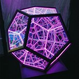 LED éjszakai fény Végtelen Dodekaéder Színes Művészeti Fény Dekoratív Ajándék Cool Technológia Díszítés Otthoni Dekoráció