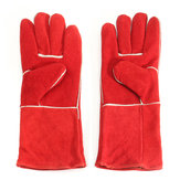 Woodburner Перчатки Длинные футерованные сварочные рукавицы Пожарная защита при высокой температуре Сварка Перчатки