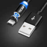 OLAF 2.1A Micro USB Type-C 360 ° magnético Nylon Cable de datos de carga rápida tejido para Mi 9 8 HUAWEI Mate 20 Pro P20