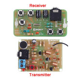 Transmisor y receptor de radio FM de bricolaje en placa PCB. Rango de frecuencia de 88 a 108 MHz. Recepción de audio estéreo.