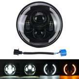 Farol projetor LED para motocicleta de 7 polegadas Hi-Lo Beam Round para Jeep para Wrangler