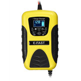 E-FAST 12V 7A Pulse Repair LCD Зарядное устройство для аккумуляторной батареи желтого цвета для автомобиля, мотоцикла свинцово-кислотной батареи