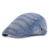 Men Summer Denim Beret Caps Forward Caps Outdoor Travel Visors Retro Hat