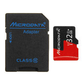 Microdata 32GB C10 U1 Micro TF Cartão de Memória com Conversor Adaptador de Cartão para TF para SD