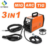 HITBOX HBM1200 Mini soldador MIG semiautomático 110 V / 220 V Inverter Tig Argon Arc Soldador Mig sin gas 3 en 1 máquina de soldadura Synergy