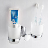 Cink ötvözet króm pohártartó üvegpoharak fürdőszobai kiegészítők fogkefe fogpohártartó