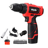 Mensela ED-LS1 12V MAX Cordless Drill Driver Double Speed Power Drills With LED Lighting 1/2Pcs 1.5Ah Battery